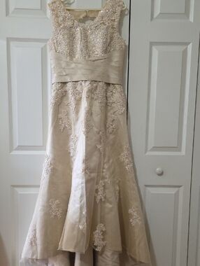 JJs House Cream Lace-Trim Dress